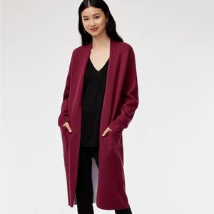 Aritzia Babaton Lance Cardigan Burgundy XXS